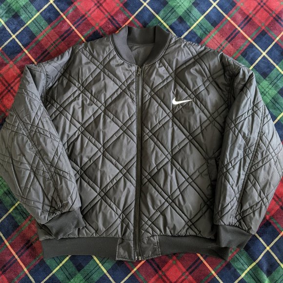 Nike Other - Men's vintage 90's Nike Reversible Quilted Bomber Jacket - XXL